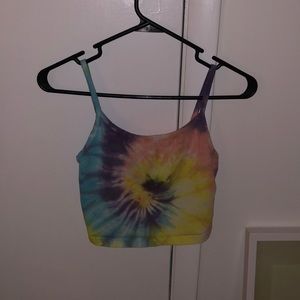 Forever 21 rainbow tie dye tank top